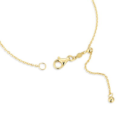 Mini Paperclip Pendant & Lab-Created Diamond Accent Bracelet in 14K Yellow Gold-Plated Sterling Silver | M by Monte Luna
