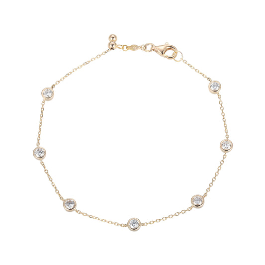 MB0112 - Essentials Medium Station Lab-Created Diamond Bracelet | Monte Luna