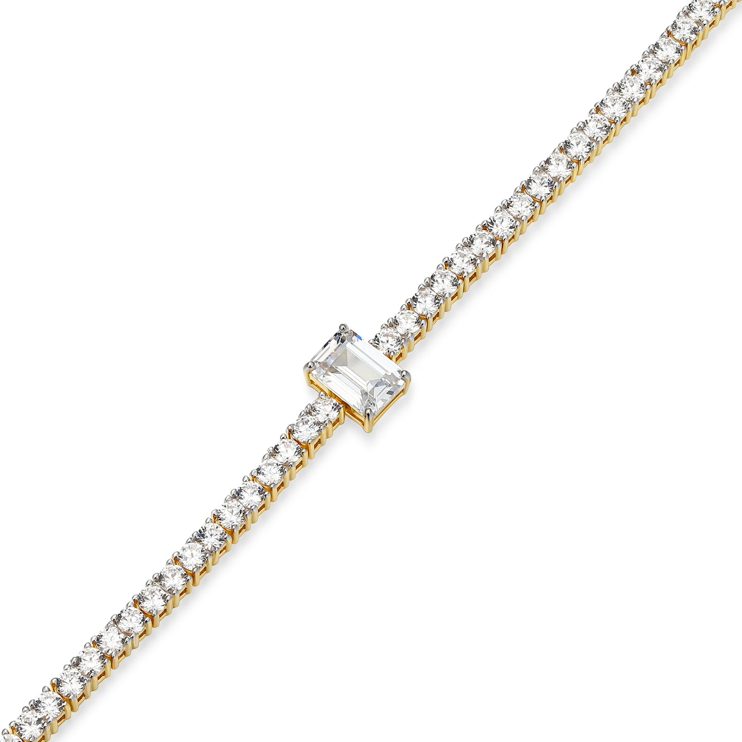MB0152Y - Emerald Solitaire Tennis Bracelet | Monte Luna