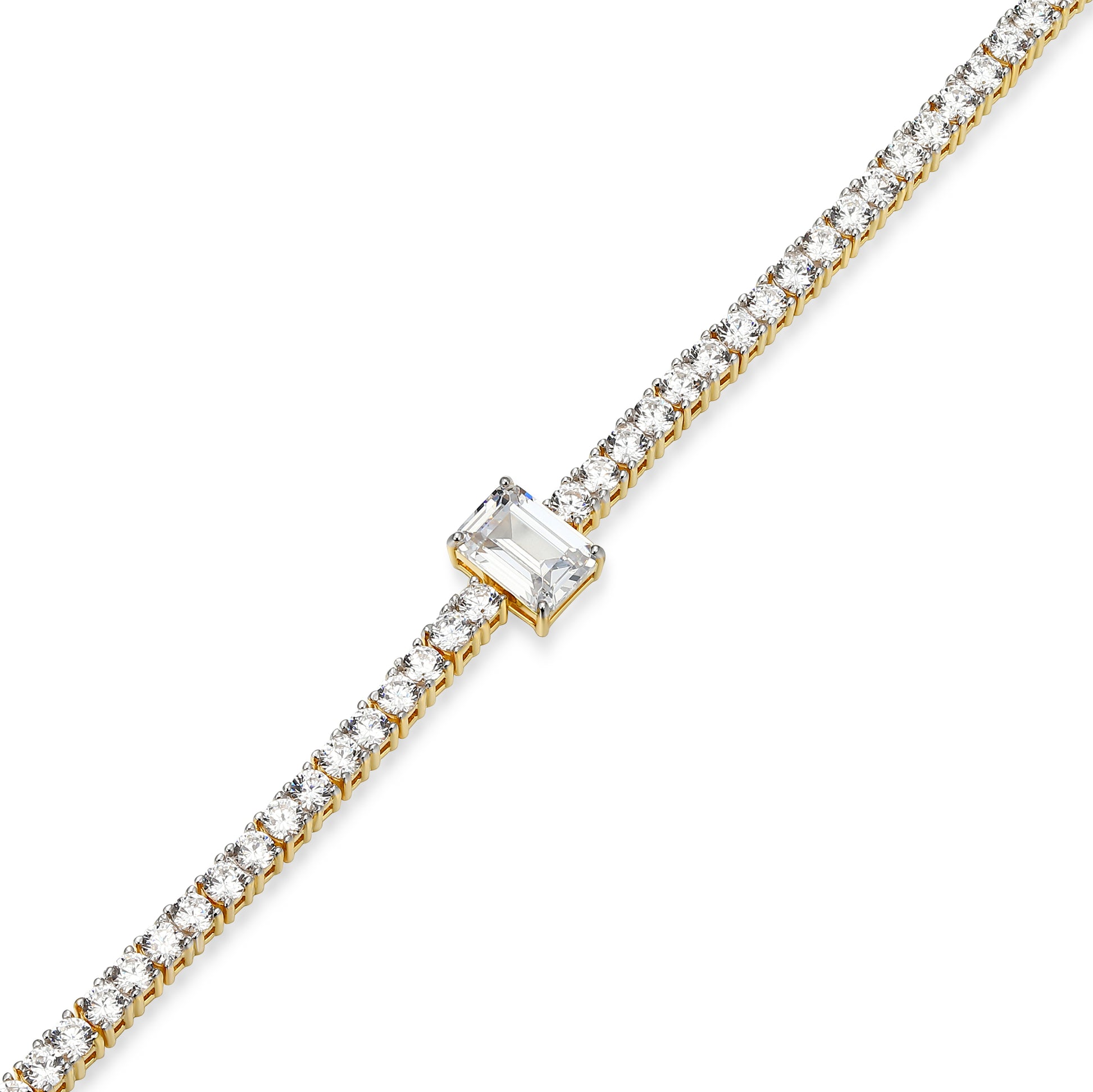 MB0152Y - Emerald Solitaire Tennis Bracelet | Monte Luna
