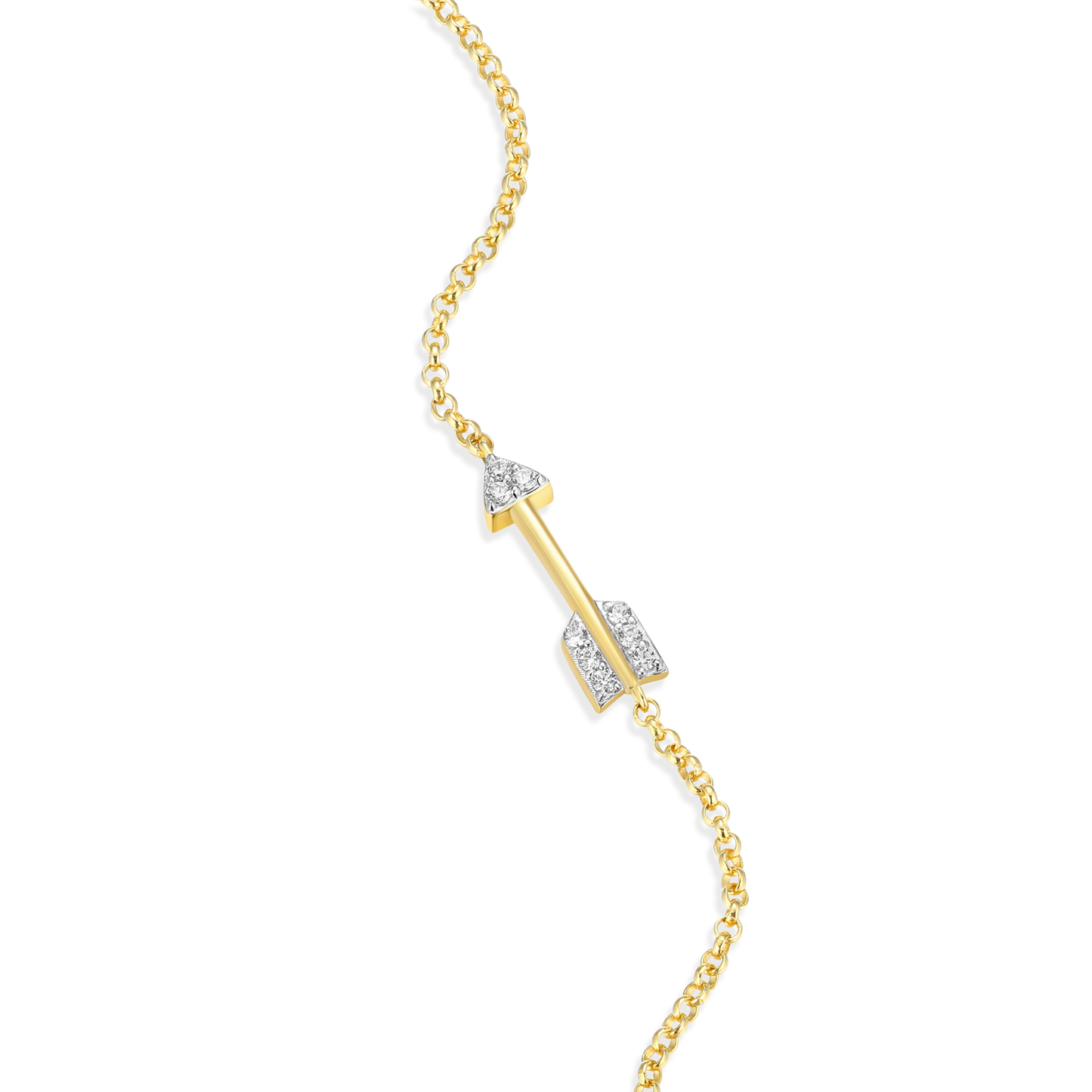 Arrow Bolo Bracelet in 14K Yellow Gold-Plated Sterling Silver | M by Monte Luna