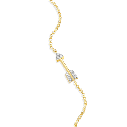 Arrow Bolo Bracelet in 14K Yellow Gold-Plated Sterling Silver | M by Monte Luna