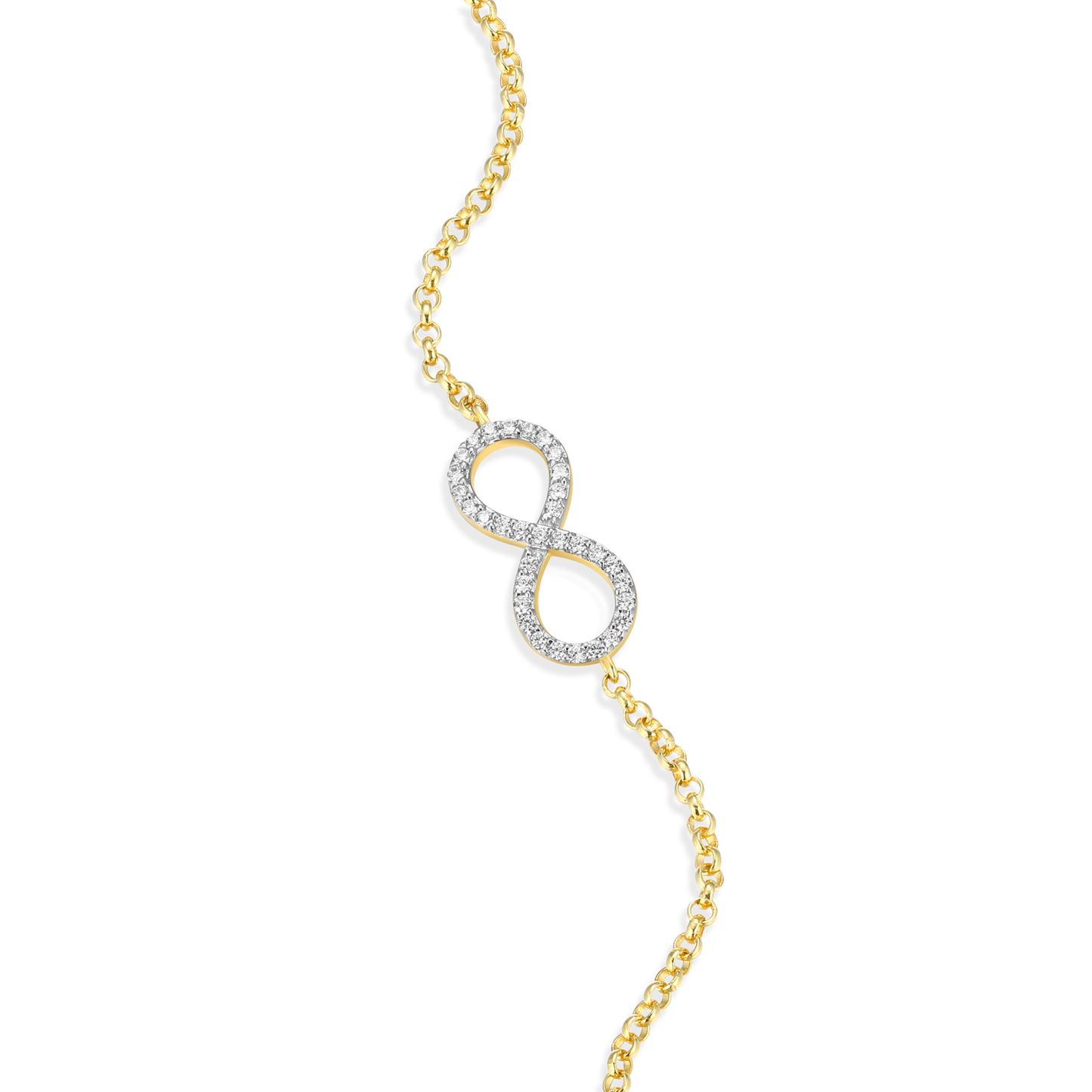 Infinity Bolo Bracelet in 14K Yellow Gold-Plated Sterling Silver | M by Monte Luna