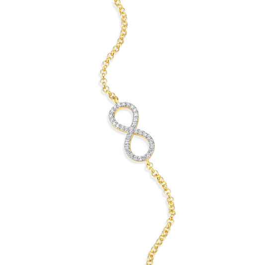 Infinity Bolo Bracelet in 14K Yellow Gold-Plated Sterling Silver | M by Monte Luna