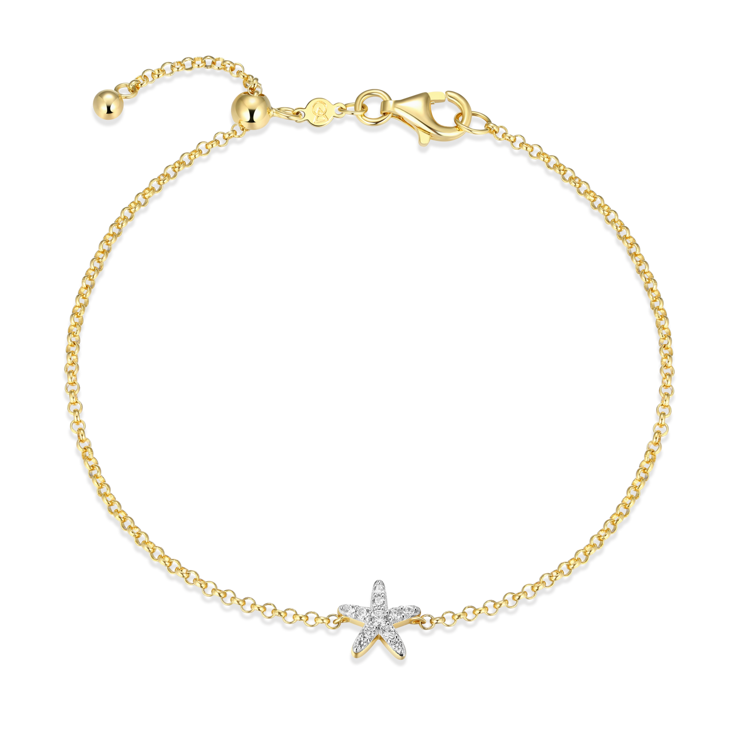 Starfish Bolo Bracelet in 14K Yellow Gold-Plated Sterling Silver | M by Monte Luna