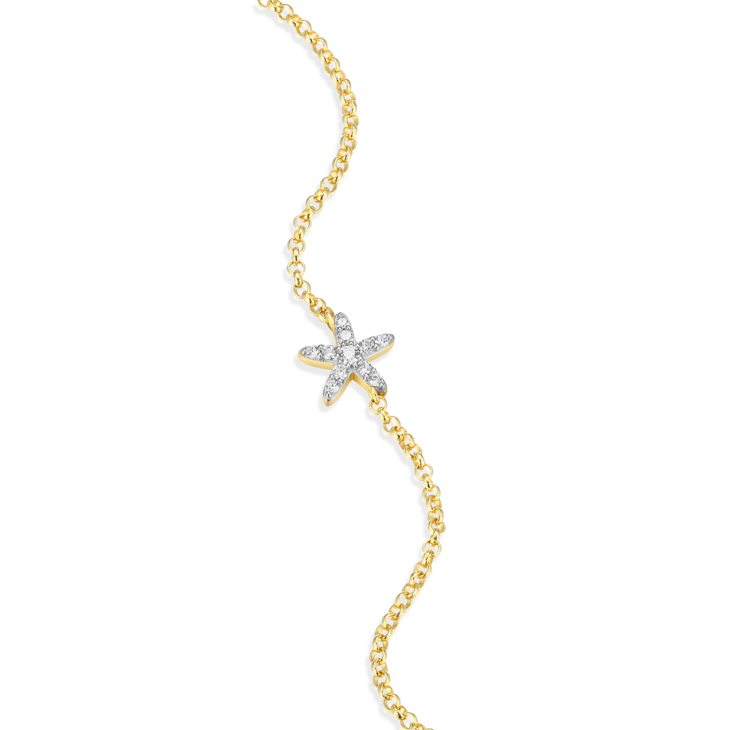 Starfish Bolo Bracelet in 14K Yellow Gold-Plated Sterling Silver | M by Monte Luna