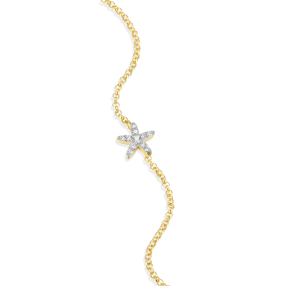 Starfish Bolo Bracelet in 14K Yellow Gold-Plated Sterling Silver | M by Monte Luna