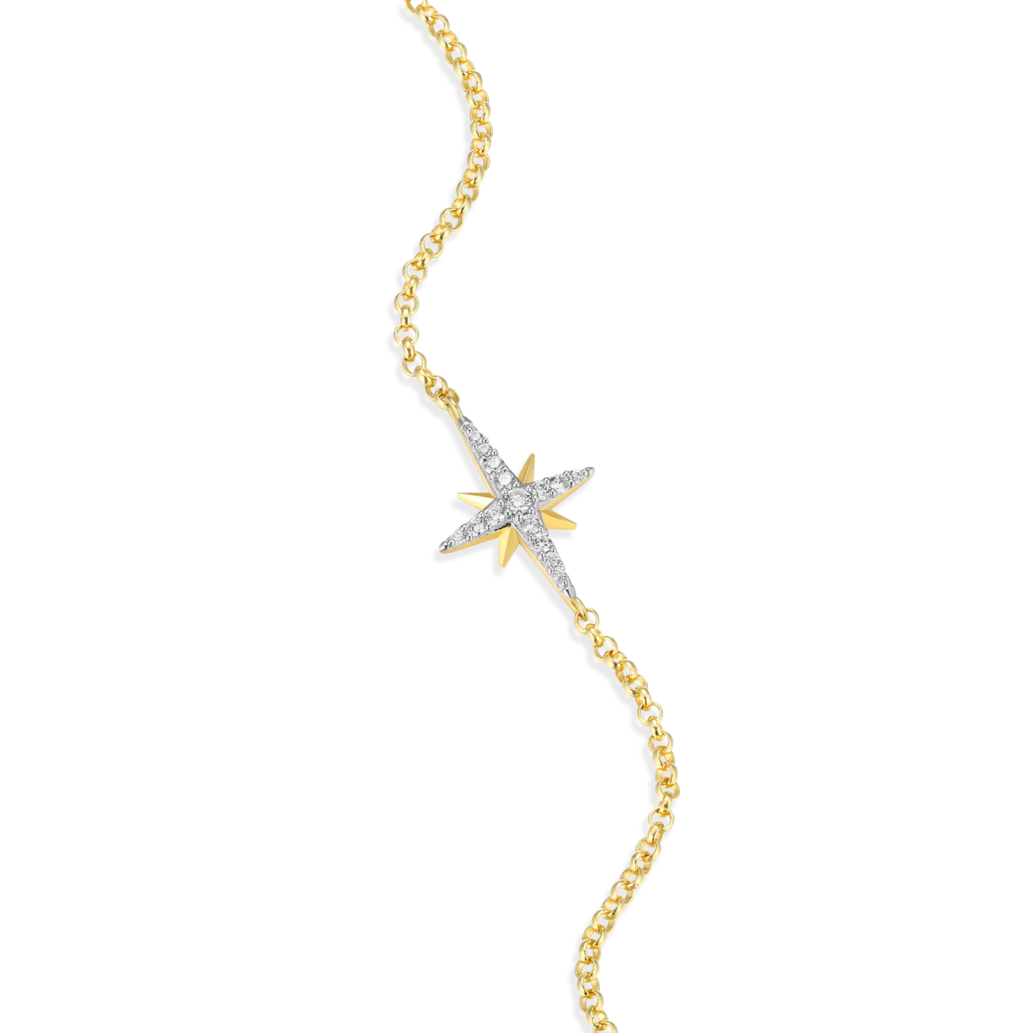 Cardinal Points Bolo Bracelet in 14K Yellow Gold-Plated Sterling Silver | M by Monte Luna