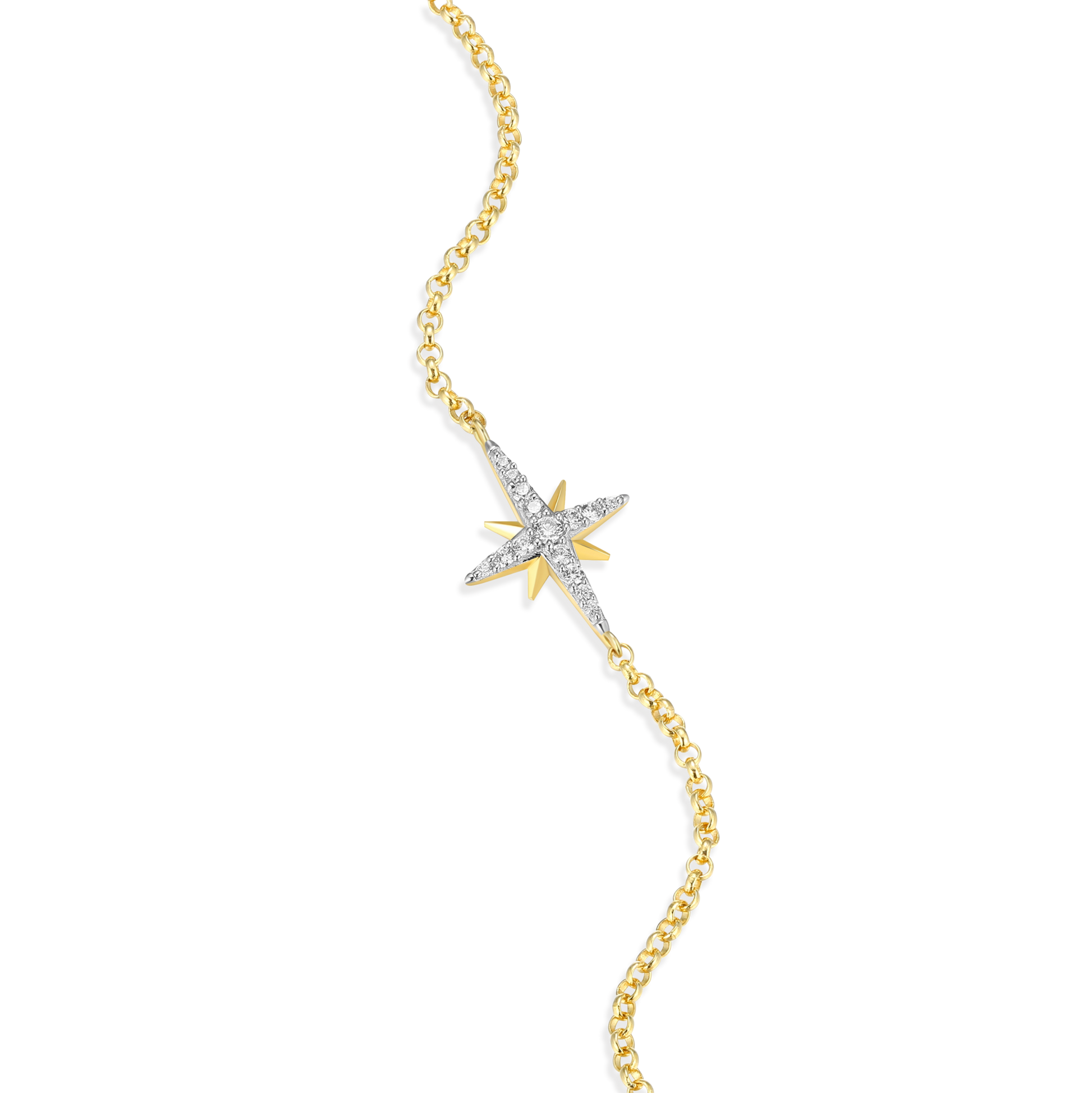 Cardinal Points Bolo Bracelet in 14K Yellow Gold-Plated Sterling Silver | M by Monte Luna