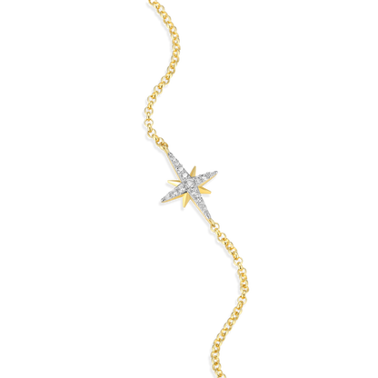 Cardinal Points Bolo Bracelet in 14K Yellow Gold-Plated Sterling Silver | M by Monte Luna