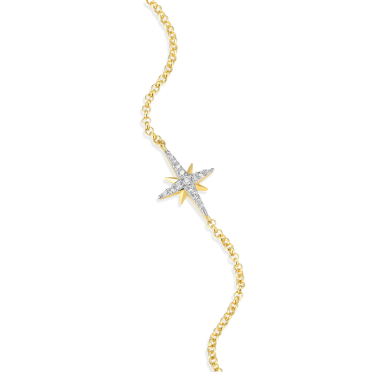 Cardinal Points Bolo Bracelet in 14K Yellow Gold-Plated Sterling Silver | M by Monte Luna