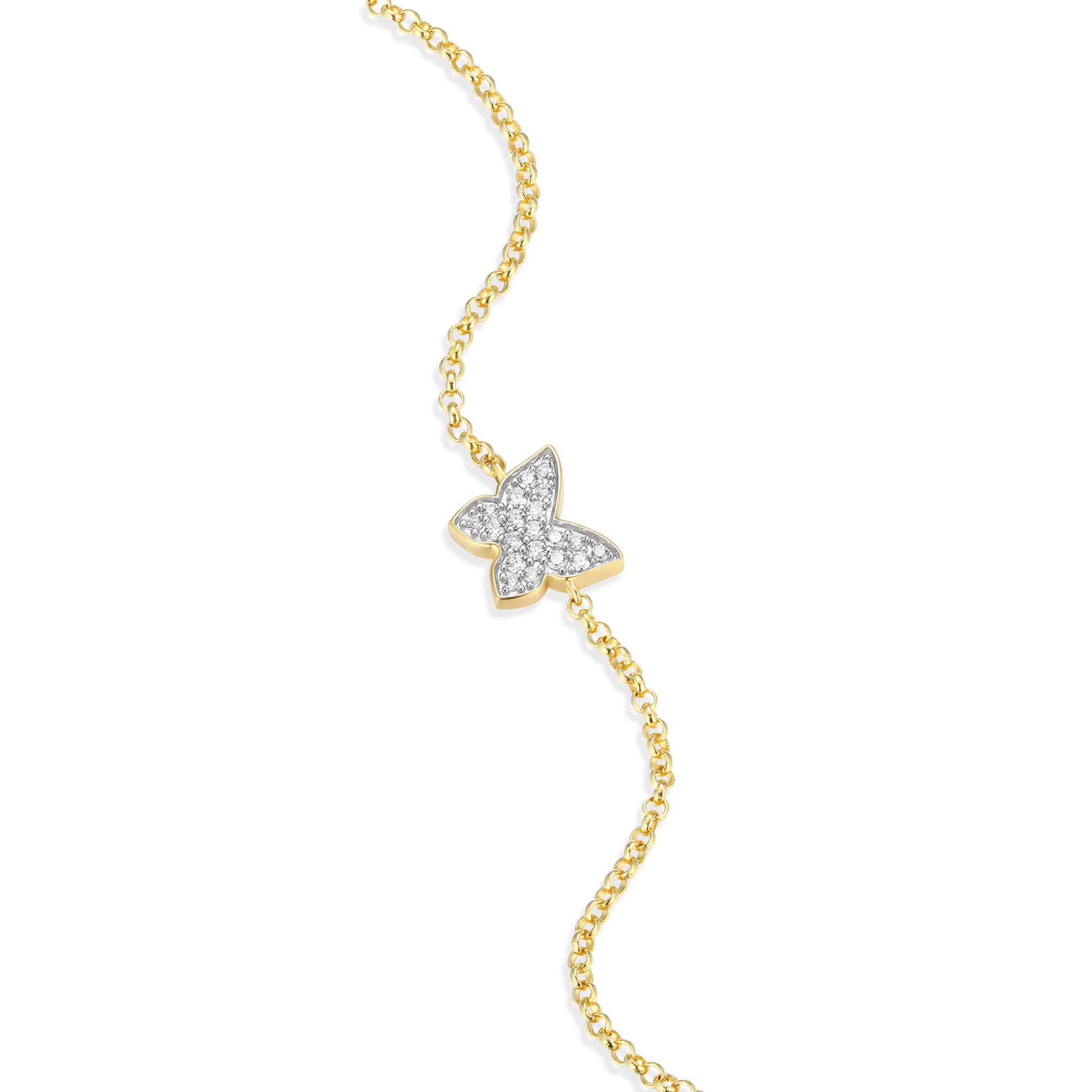 Butterfly Bolo Bracelet in 14K Yellow Gold-Plated Sterling Silver | M by Monte Luna