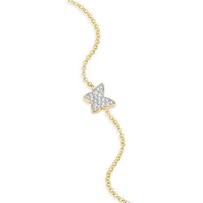 Butterfly Bolo Bracelet in 14K Yellow Gold-Plated Sterling Silver | M by Monte Luna