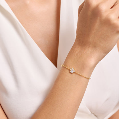 Paw Print Bolo Bracelet in 14K Yellow Gold-Plated Sterling Silver | M by Monte Luna