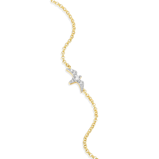 Bird Bolo Bracelet in 14K Yellow Gold-Plated Sterling Silver | M by Monte Luna