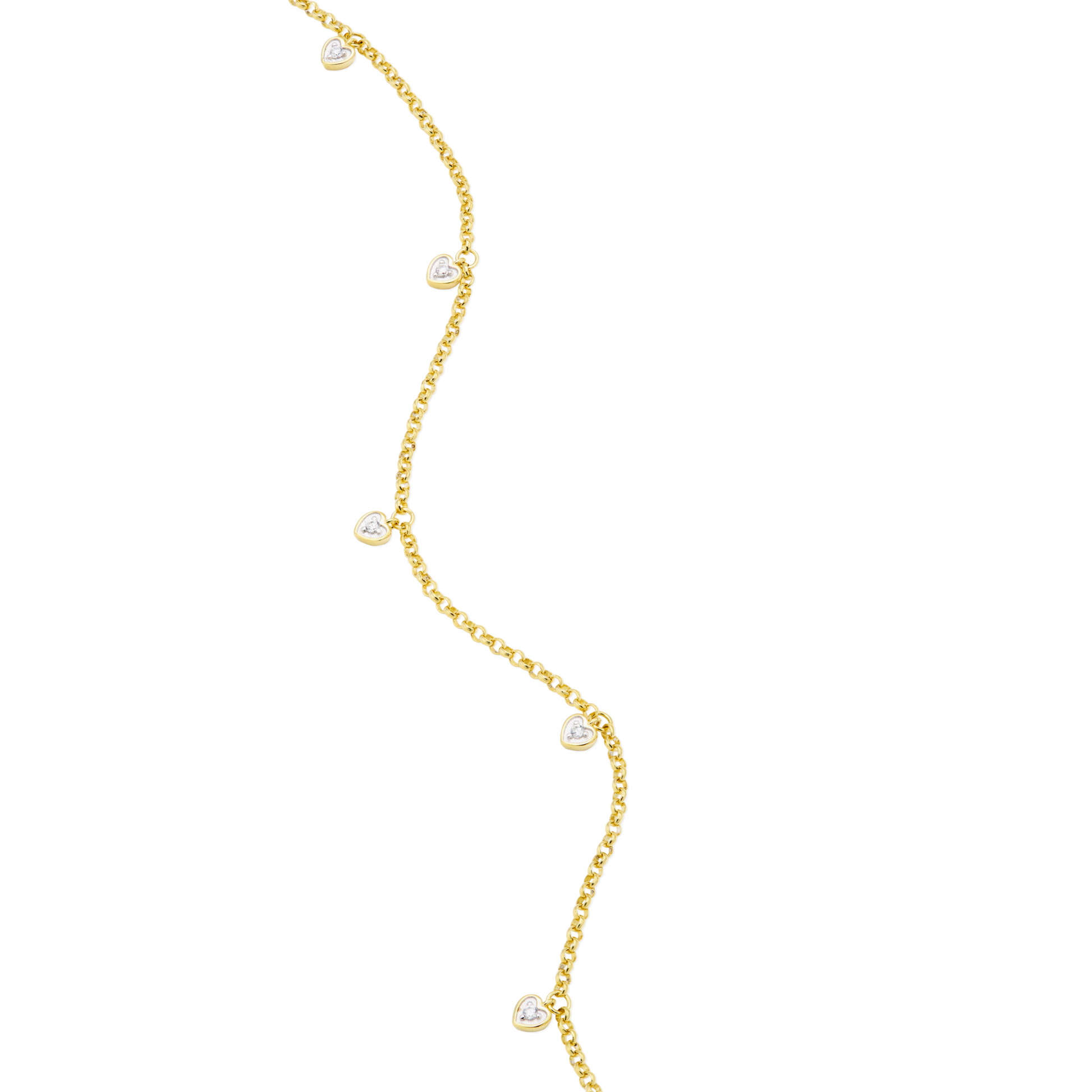 Dangling Hearts Bolo Bracelet in 14K Yellow Gold-Plated Sterling Silver | M by Monte Luna