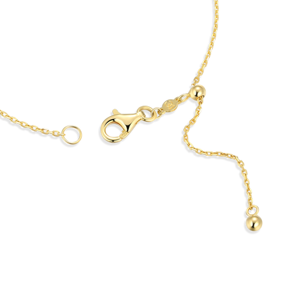 Dangling Hearts Bolo Bracelet in 14K Yellow Gold-Plated Sterling Silver | M by Monte Luna