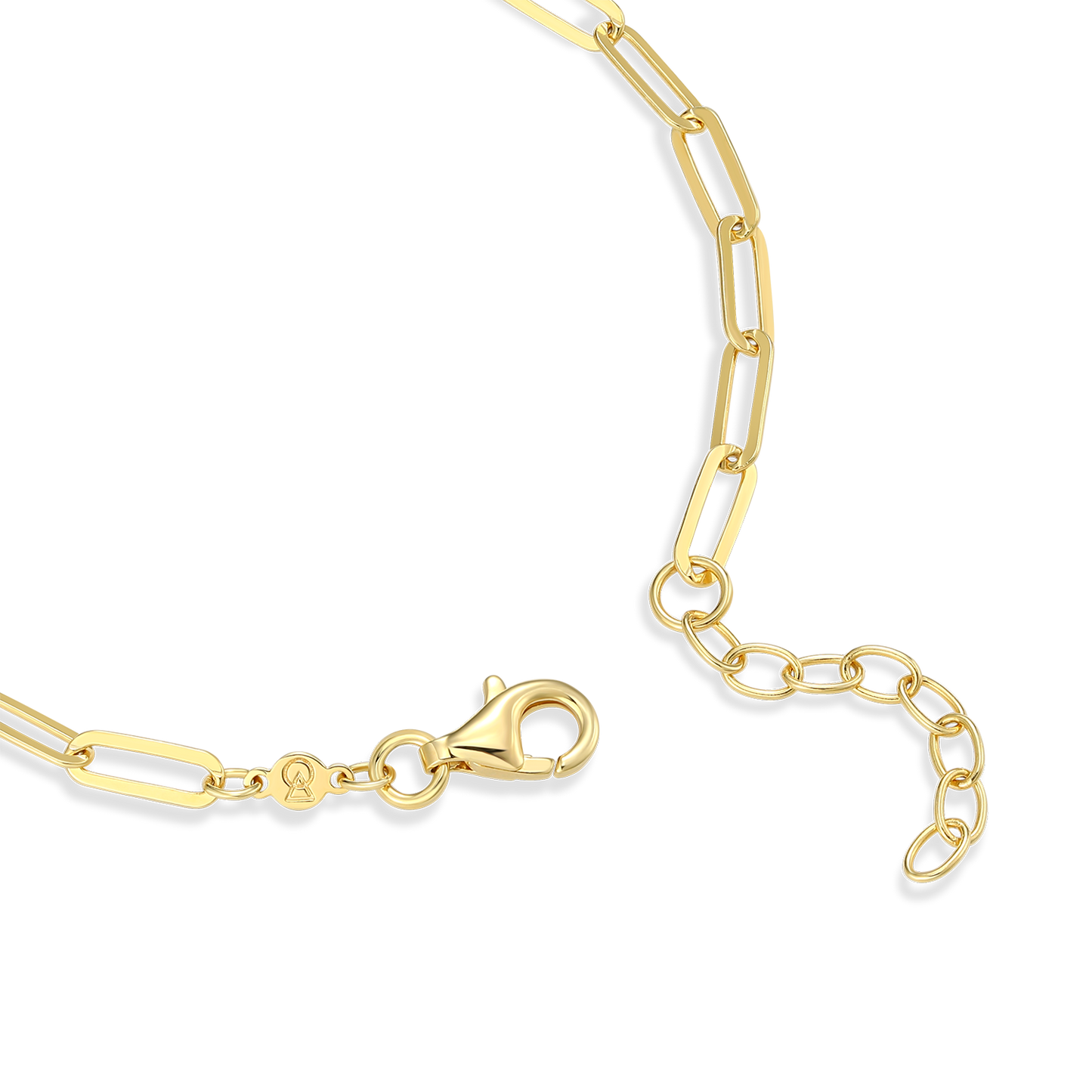 Open Heart Pendant Lab-Created Diamond Paperclip Bracelet in 14K Gold & Rhodium-Plated Sterling Silver | M by Monte Luna
