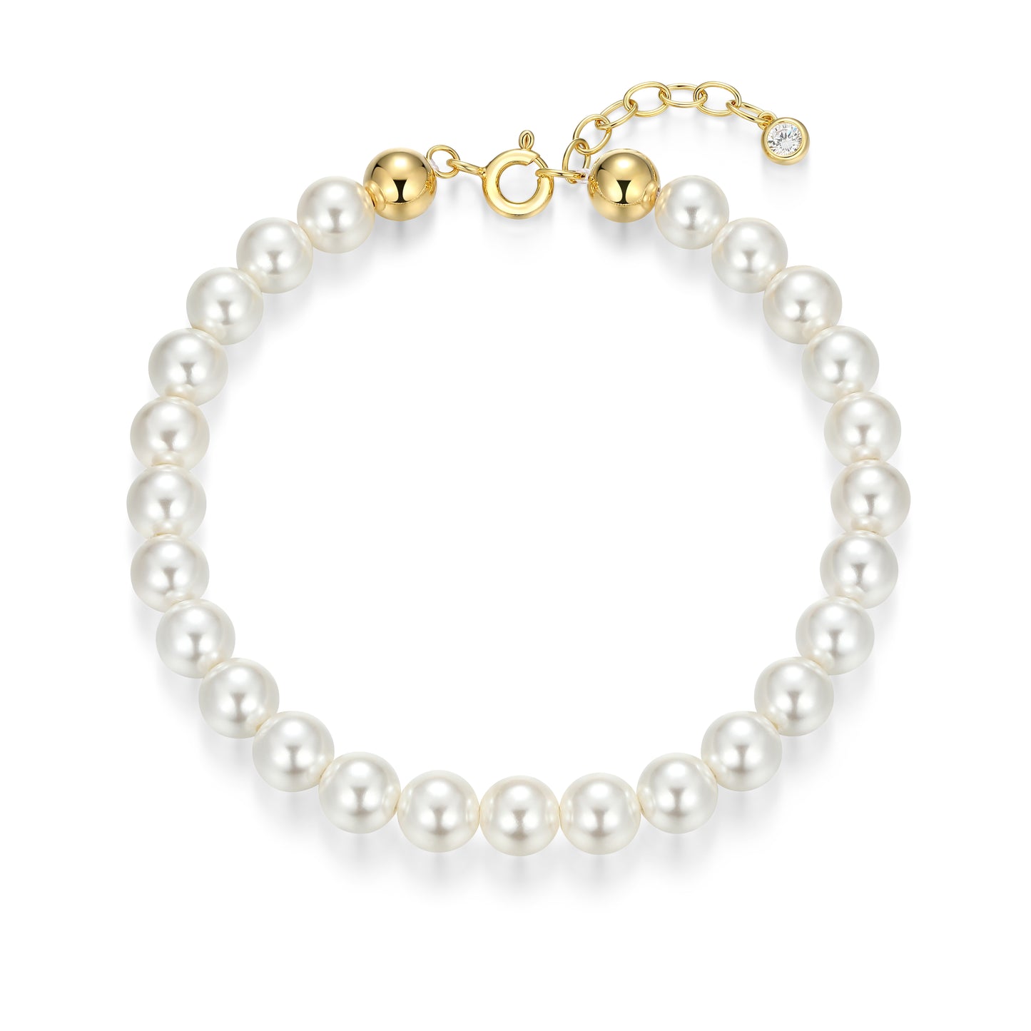 RB0208Y - Shell Pearl Beaded Bracelet | reign