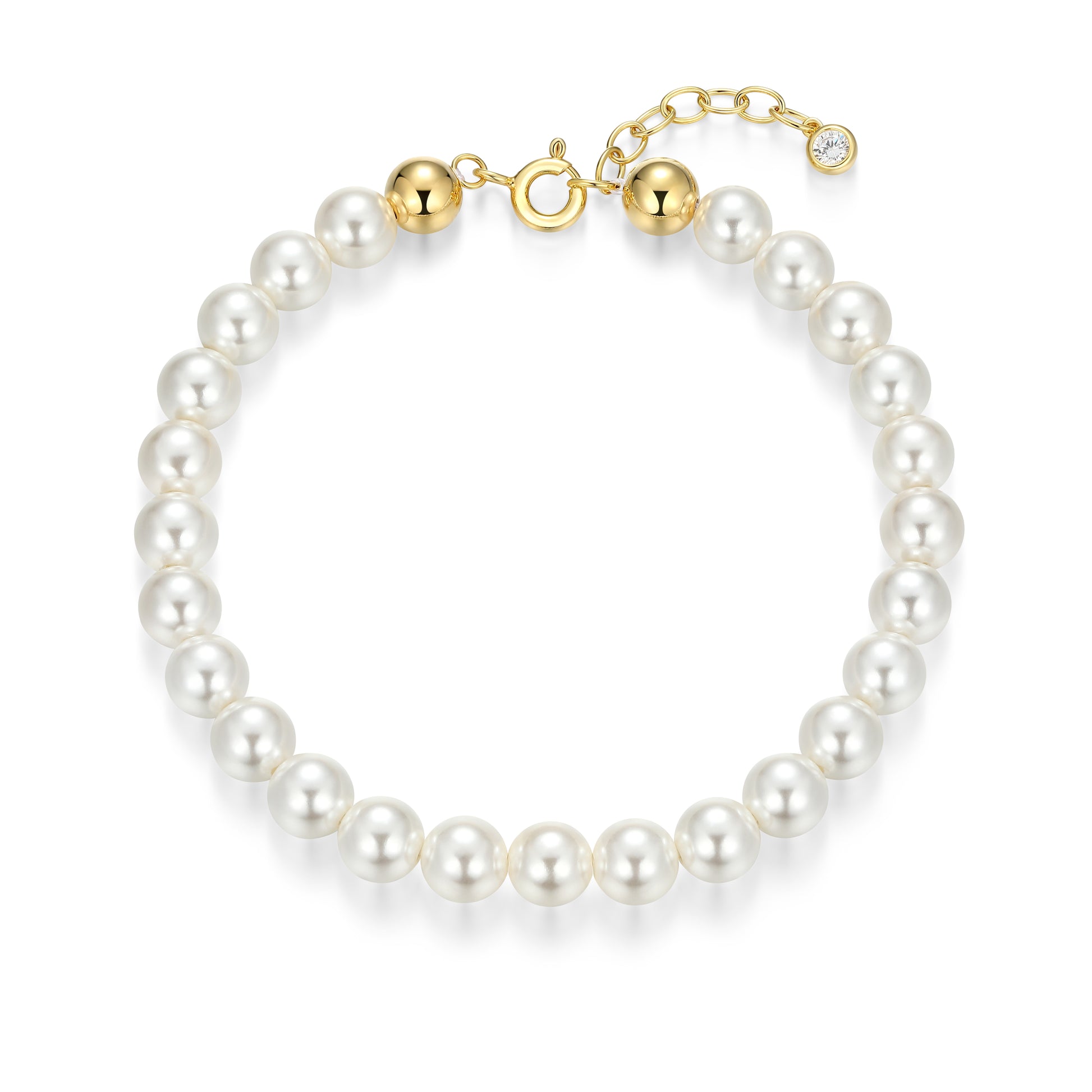 RB0208Y - Shell Pearl Beaded Bracelet | reign