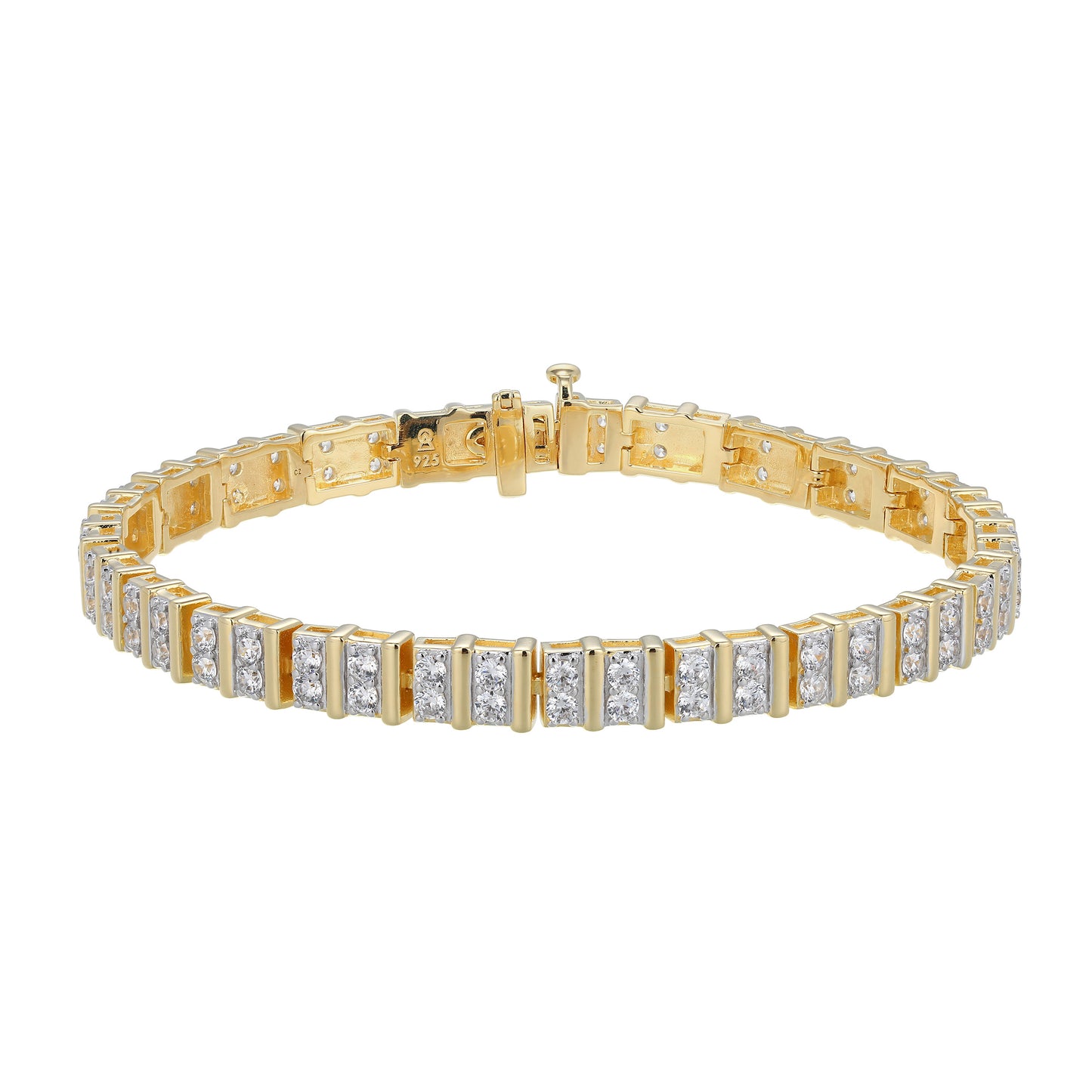 MB0129 - Timeless Channel Set Lab-Created Diamond Tennis Bracelet | Monte Luna