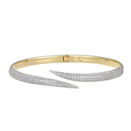 MB0131 - Wave Lab-Created Diamond Bangle | Monte Luna