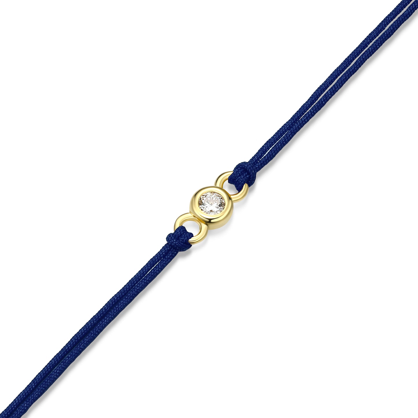 BB0318 - Bezel-Set Double Silk Cord Bracelet | m by monte luna