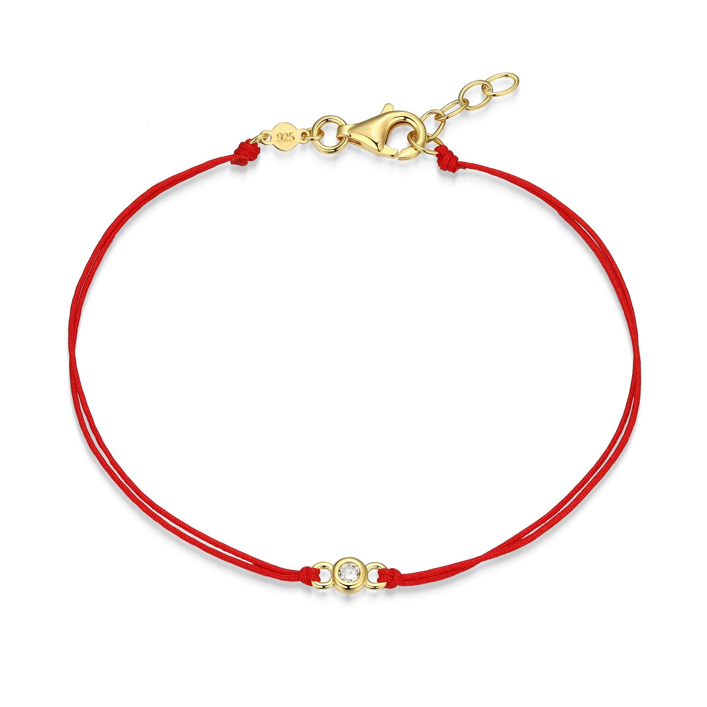 BB0320 - Bezel-Set Double Silk Cord Bracelet | m by monte luna
