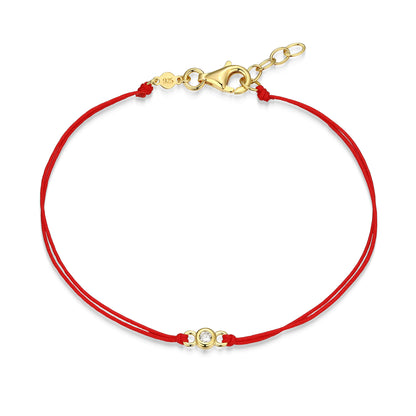 BB0320 - Bezel-Set Double Silk Cord Bracelet | m by monte luna