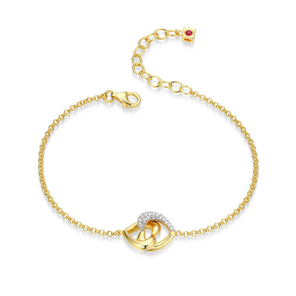 LB0287 - Amour Intertwined Heart Bracelet | elle