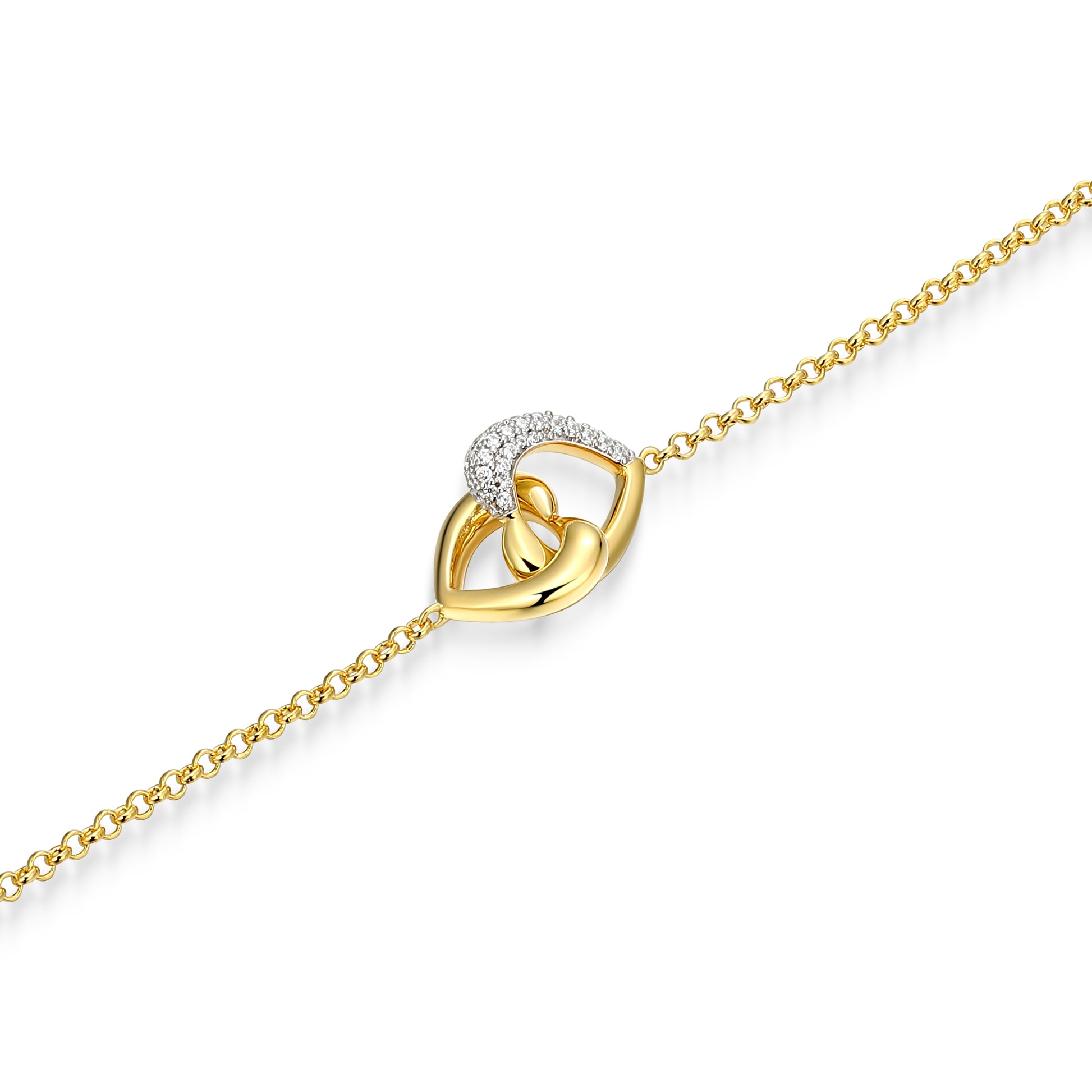 LB0287 - Amour Intertwined Heart Bracelet | elle
