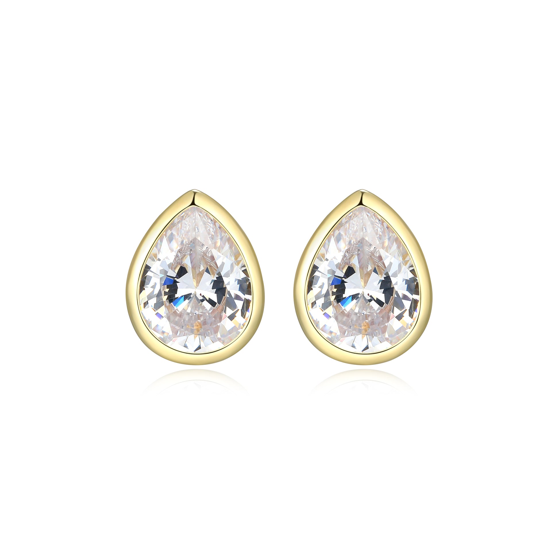 RE0181 - Pear-Cut CZ Stud Earrings | reign