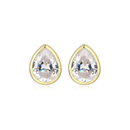 RE0181 - Pear-Cut CZ Stud Earrings | reign