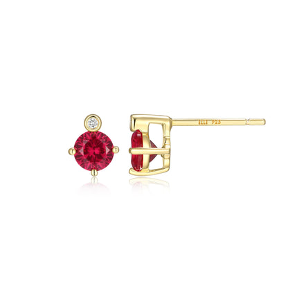 E10348JULY - Birthstone with Lab-Grown Diamond Accent Stud Earrings | elle