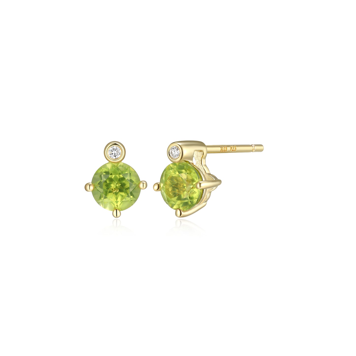 E10348AUGY - Birthstone with Lab-Grown Diamond Accent Stud Earrings | elle
