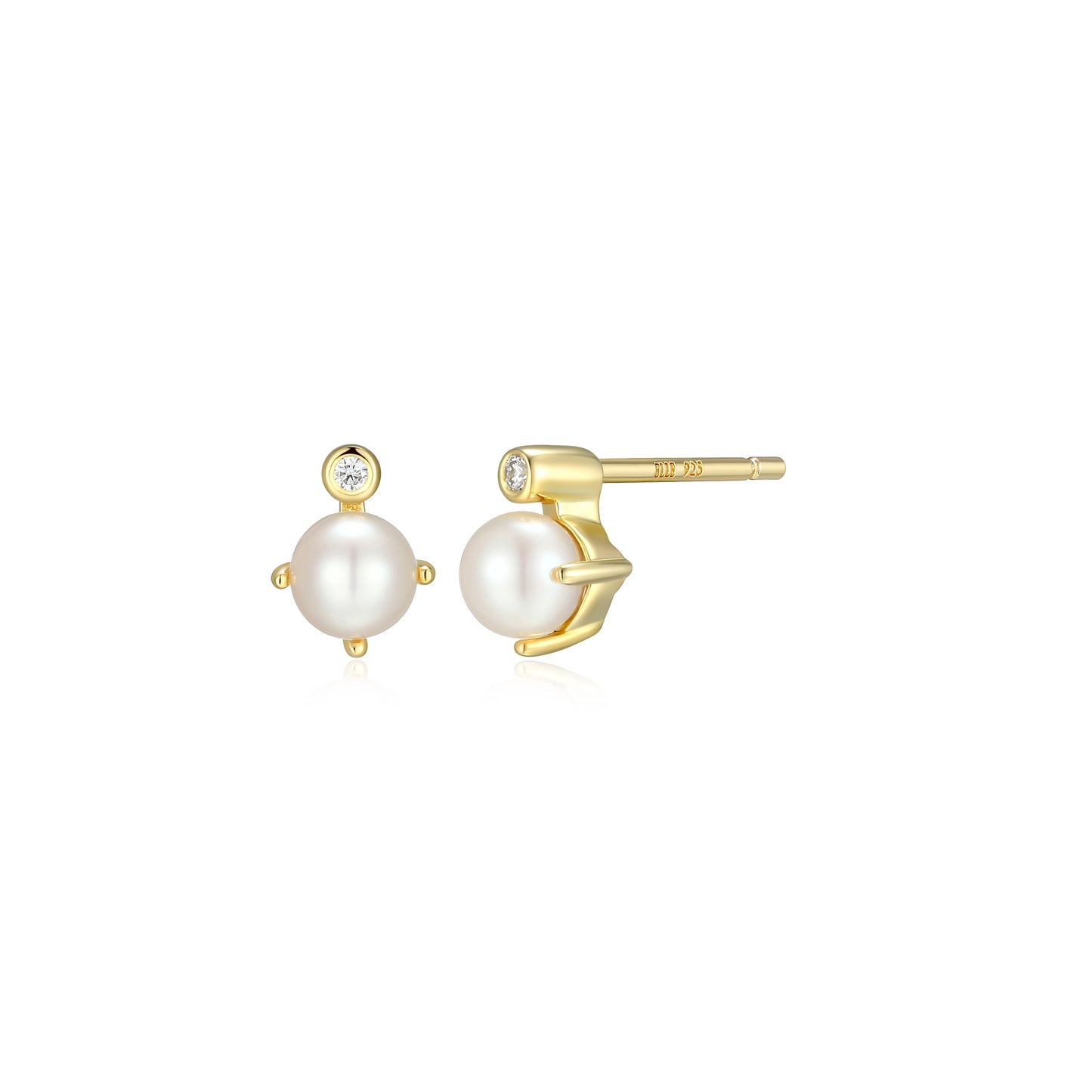 E10348JUNY - Birthstone with Lab-Grown Diamond Accent Stud Earrings | elle