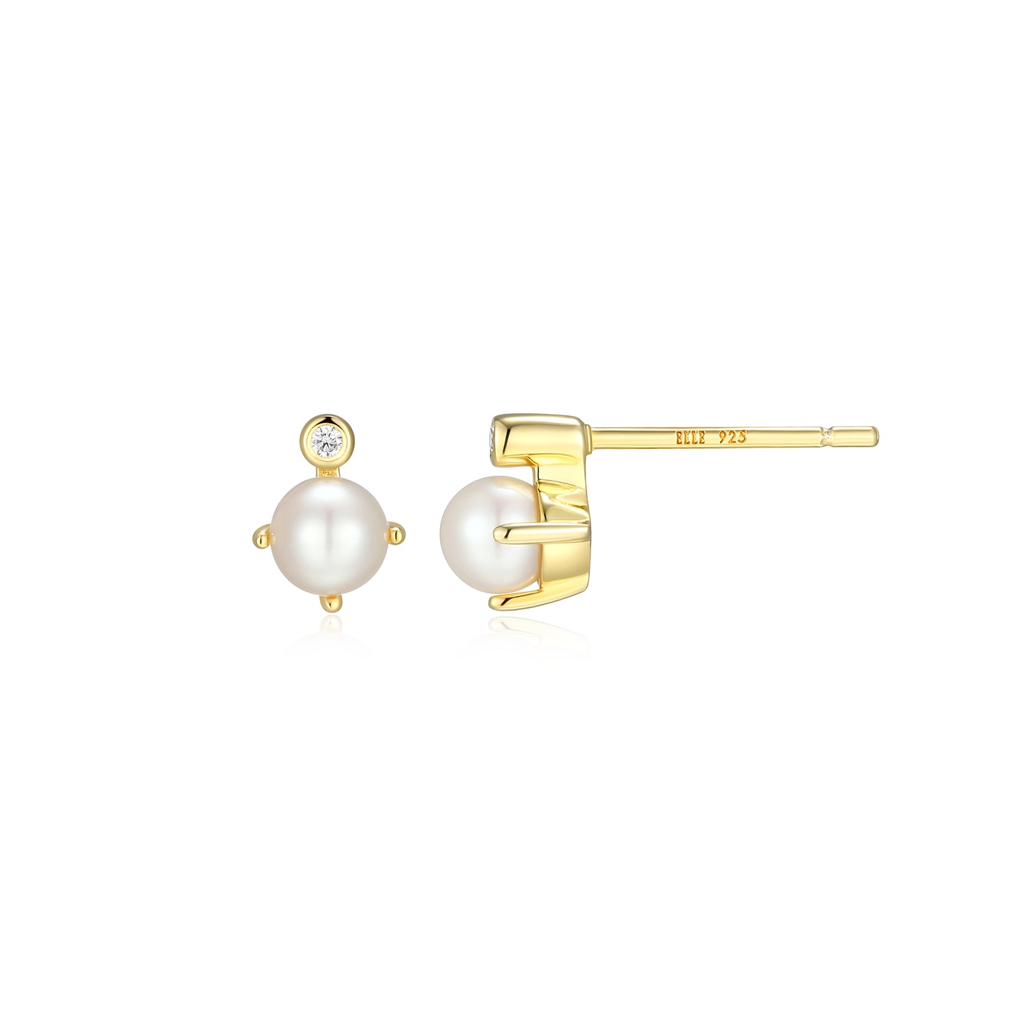 E10348JUNY - Birthstone with Lab-Grown Diamond Accent Stud Earrings | elle