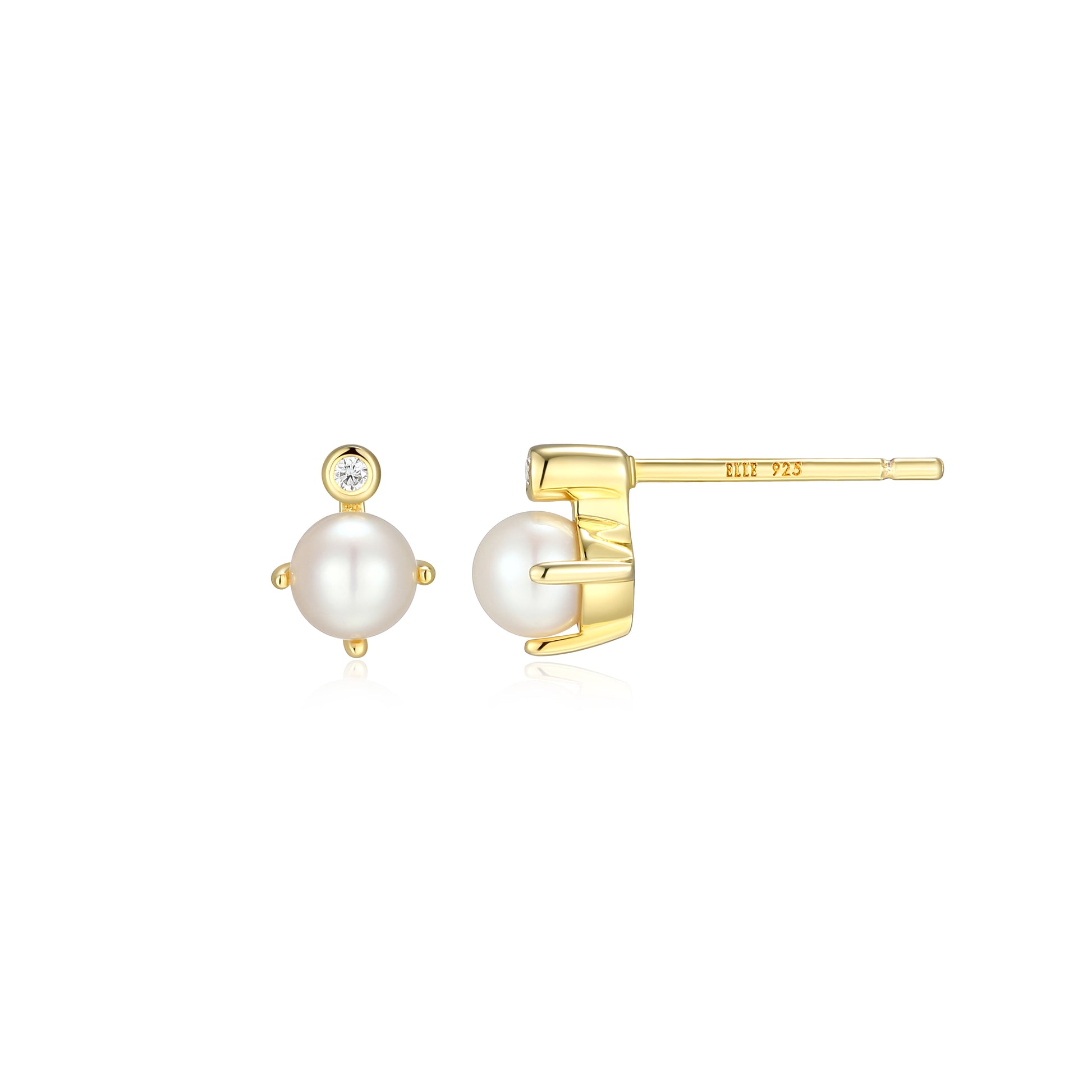 E10348JUNY - Birthstone with Lab-Grown Diamond Accent Stud Earrings | elle