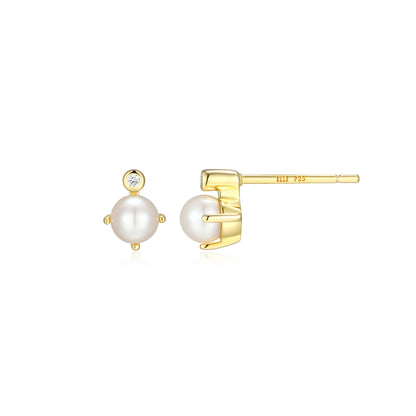 E10348JUNY - Birthstone with Lab-Grown Diamond Accent Stud Earrings | elle