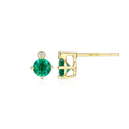 E10348MAYY - Birthstone with Lab-Grown Diamond Accent Stud Earrings | elle