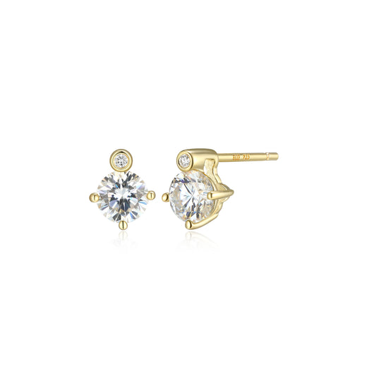 E10348APRY - Birthstone with Lab-Grown Diamond Accent Stud Earrings | elle