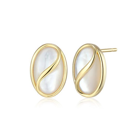 LE0302 - Twist Mother of Pearl Stud Earrings | elle