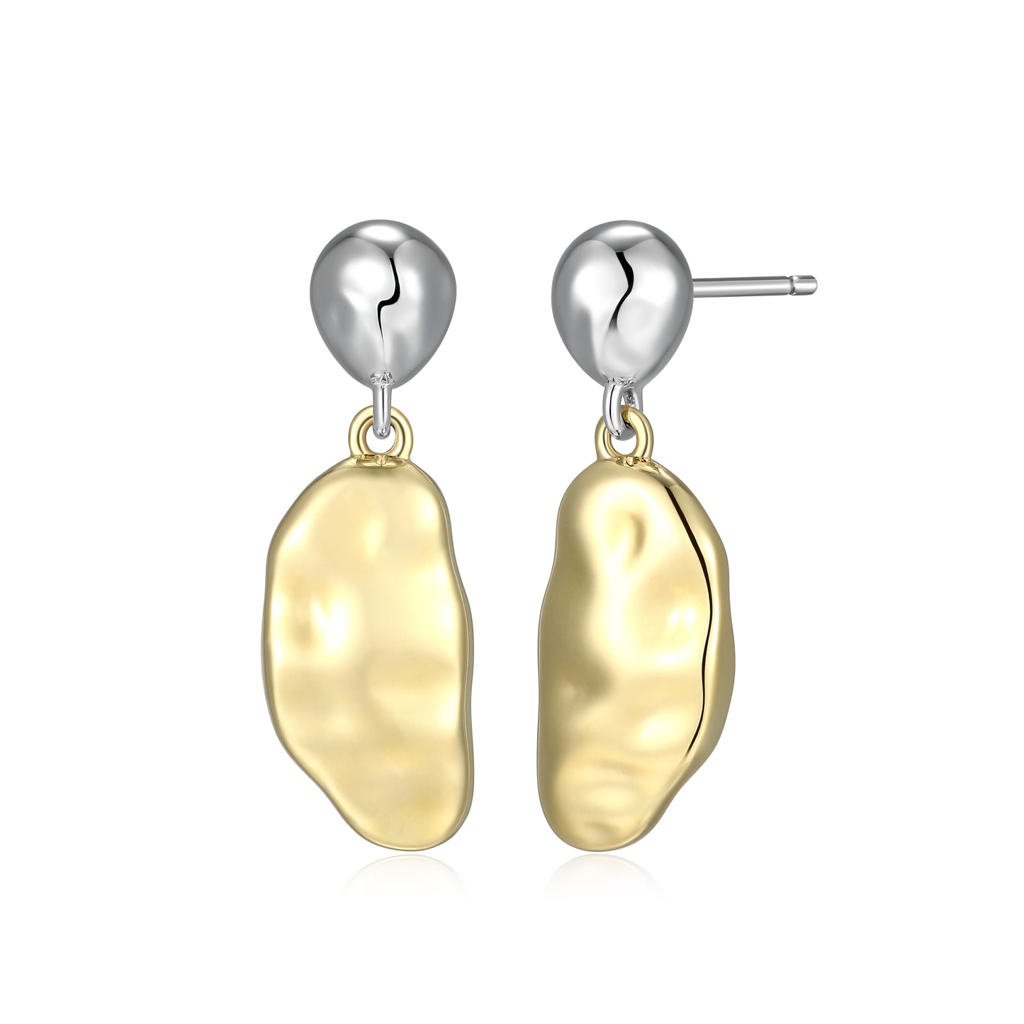 LE0273 - Aurelia Two-Tone Stud Drop Earrings | elle