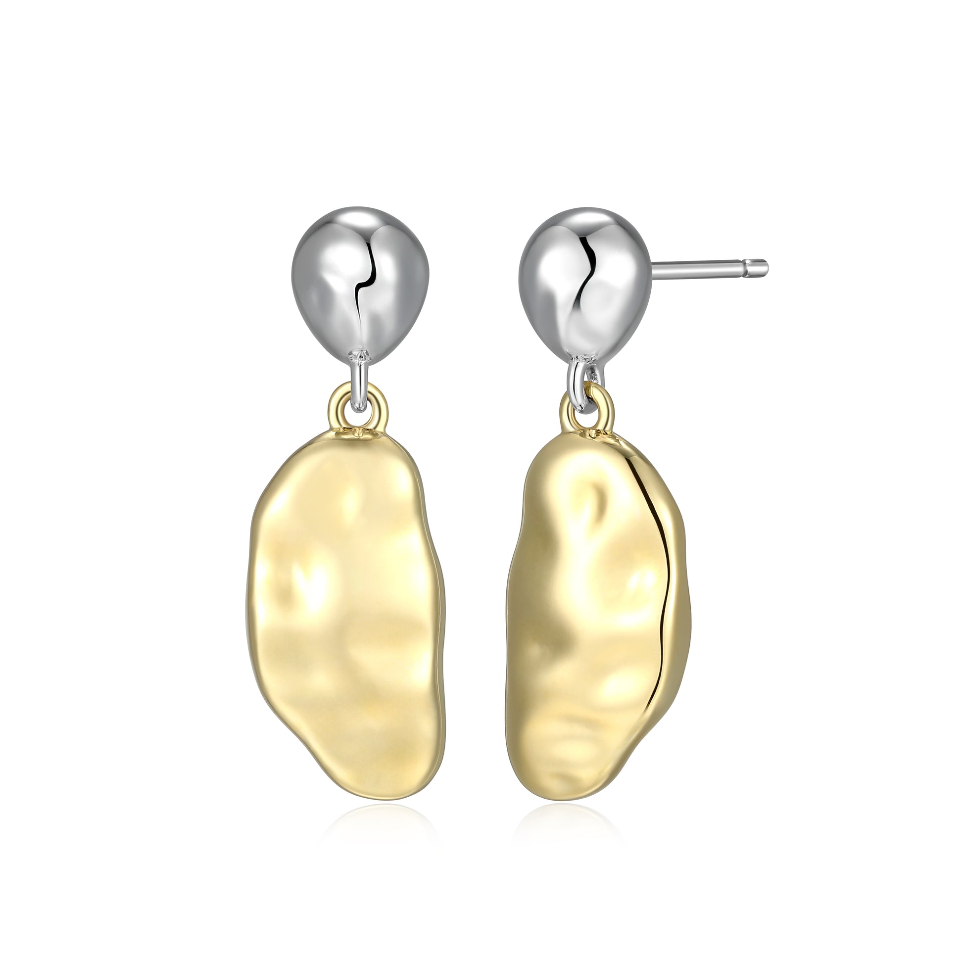 LE0273 - Aurelia Two-Tone Stud Drop Earrings | elle