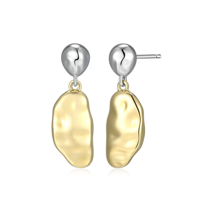 LE0273 - Aurelia Two-Tone Stud Drop Earrings | elle
