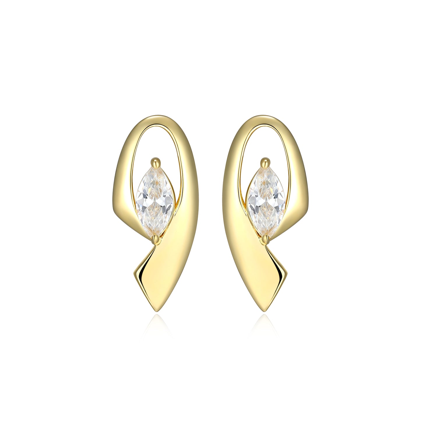 LE0277 - Marquise Ribbon Stud Earrings | Paris 1901