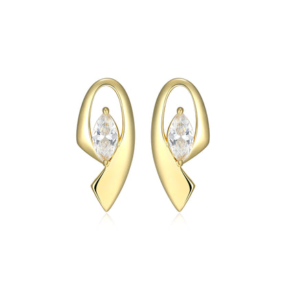 LE0277 - Marquise Ribbon Stud Earrings | Paris 1901
