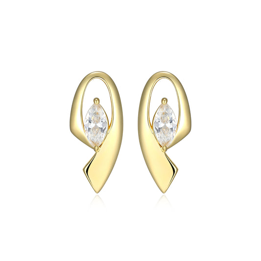 LE0277 - Marquise Ribbon Stud Earrings | Paris 1901