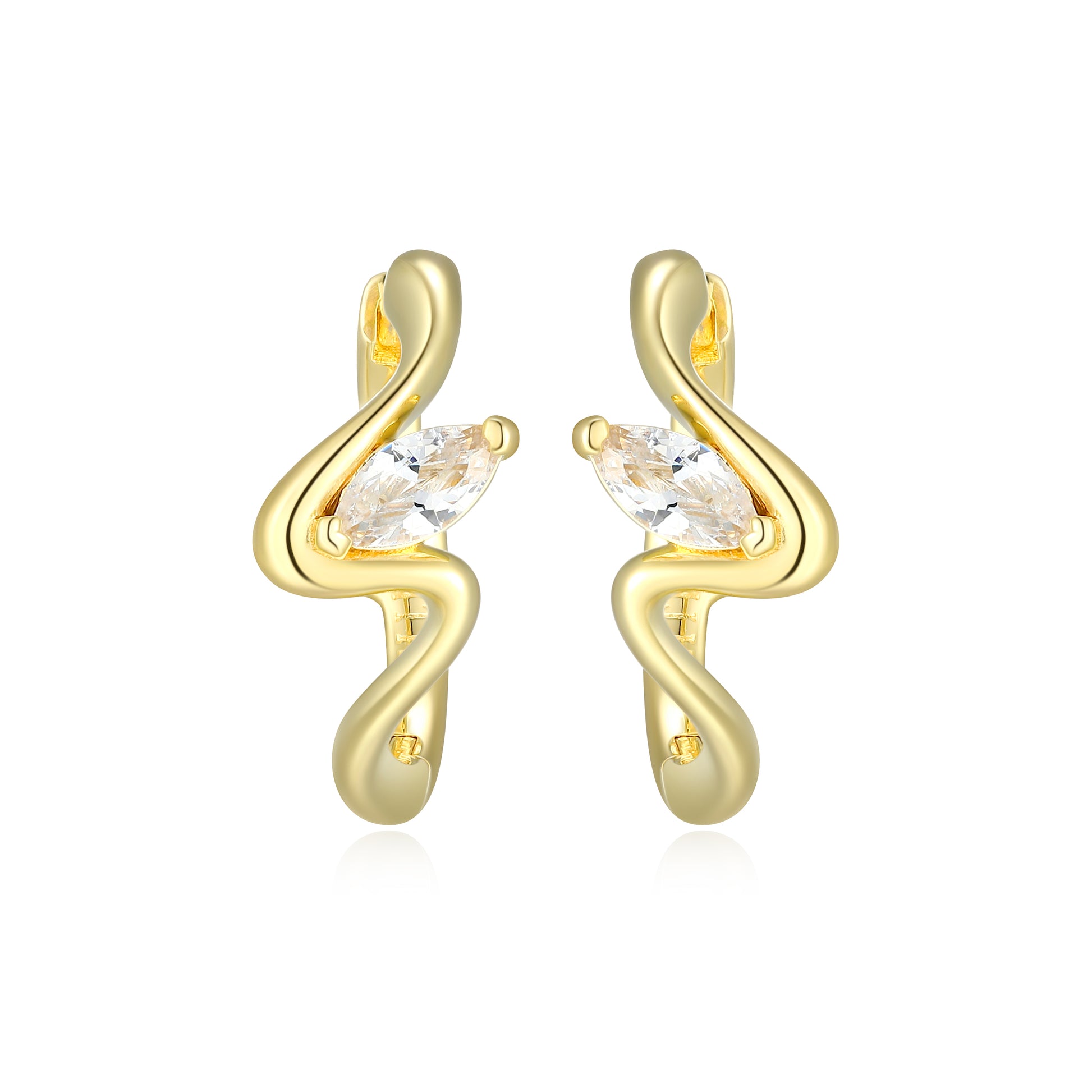 LE0281 - Marquise Flow Hoop Earrings | Paris 1901
