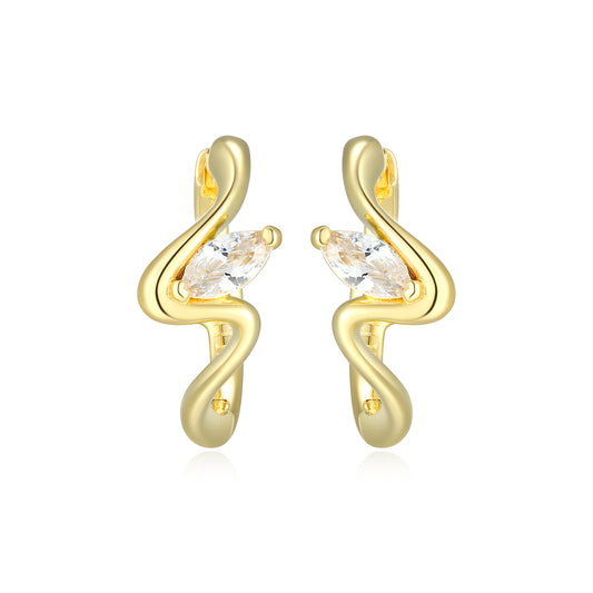 LE0281 - Marquise Flow Hoop Earrings | Paris 1901